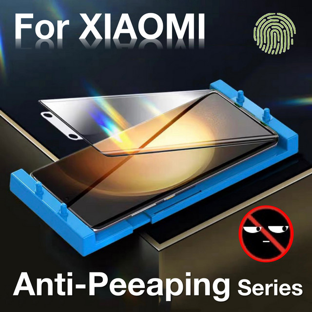 Xiaomi Displayschutzfolie Anti-Peeping mit Installationsset, transparent, passend für Xiaomi 14 13 Pro 12 11 10S 10 12x Ultra Pro - Bild 1