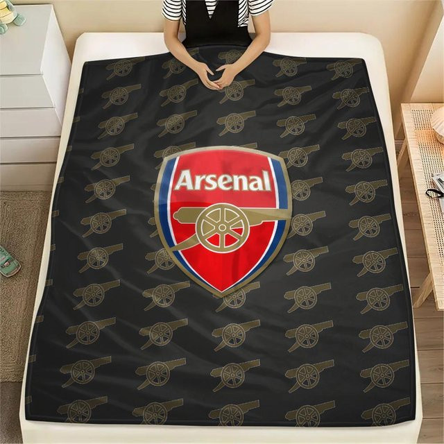 Arsenal Football Club Flanelldecke in Schwarz, B/B: 80 x 120 cm - Bild 1