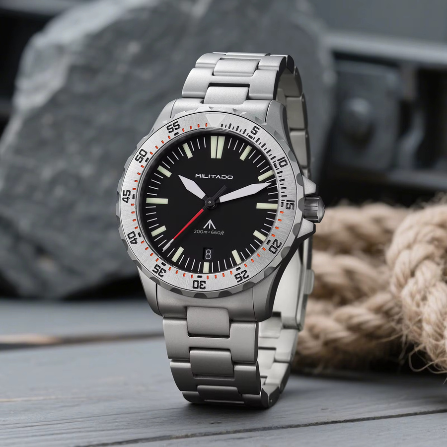 Militado Armbanduhr, Quarz, Edelstahl, Saphirglas, 20 ATM, Herren - Bild 3