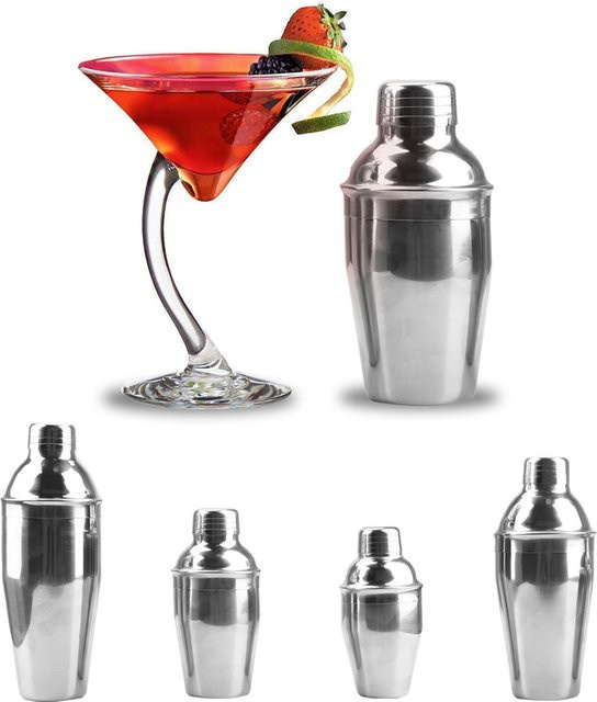 Edelstahl Cocktail Shaker Boston Style in Silber, 250 ml bis 750 ml - Bild 1