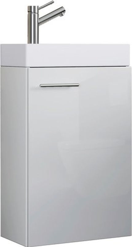 VCM Badmöbel-Set Slito 2-teilig mit Waschbecken und Waschbeckenunterschrank in Weiss, B/H/T: 41 x 68 x 22 cm - Bild 2