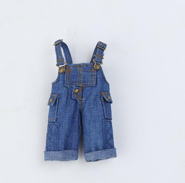 Fashnics Puppenkleidung Mode Oberteile Jeans Denim Latzhosen, Zubehör, Mehrfarbig, ab 14 Jahren - Bild 1