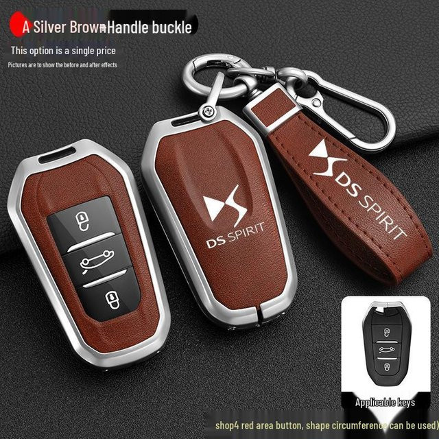 GearUp AutoMoto Schutzhüllen Set für DS-Automodelle DS3 DS4 DS5LS DS6 DS7 DS9 inklusive Schlüsseletui in Braun - Bild 1