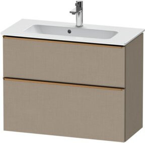 Duravit Waschtischunterschrank D-Neo Compact, beige, wandhängend, B: 81 cm, T: 37,2 cm, H: 62,5 cm - Bild 1