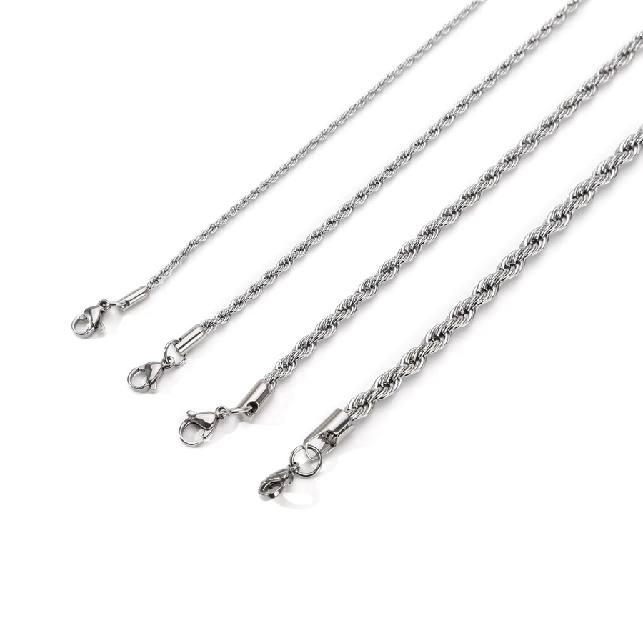 Armband Edelstahl, Silber, Twist, Unisex - Bild 3