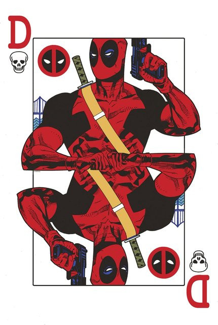 Komar Wandbild Marvel Deadpool Jack of All Trades, Farbe: Rot, Breite: 50 cm, Höhe: 70 cm - Bild 1