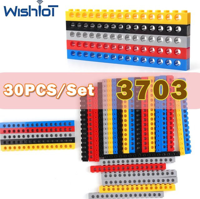 wishiot MOC 3703 Technik-Bausteine 1x16 Balken, Zubehör, 30-teiliges Set - Bild 1