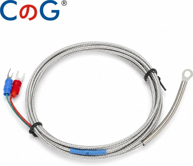 CG 5mm Lochring-Dichtung für Thermoelemente Typ K und J mit silbernem Temperatursensor und Kabel für Temperaturregler - Bild 1