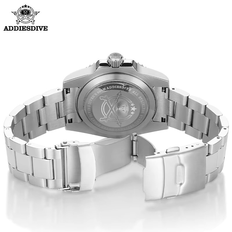 ADDIESDIVE Armbanduhr, Quarz, Edelstahl, Keramik, Schwarz, Herren - Bild 5