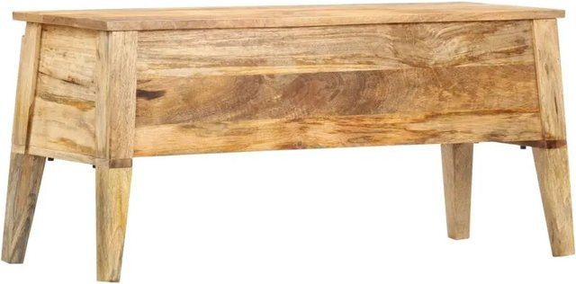 vidaXL Aufbewahrungstruhe aus Mango-Massivholz in Braun, B/T/H: 99 x 35 x 48 cm - Bild 1