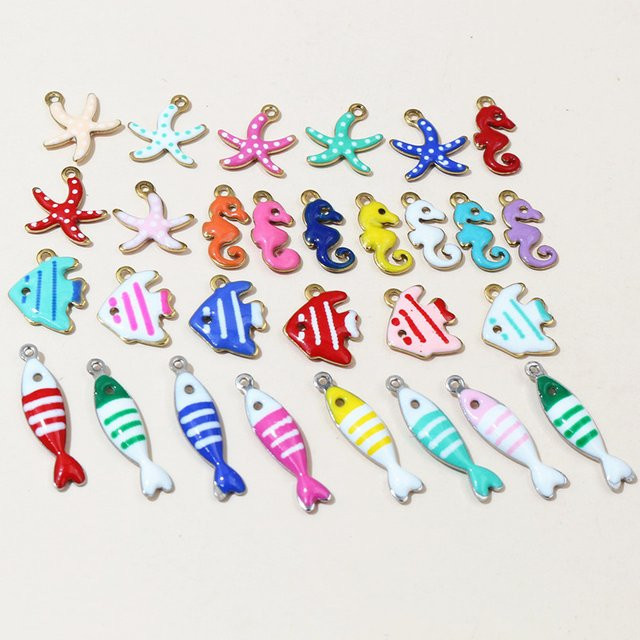 Wadsfred Fisch-Anhänger, Emaille, Edelstahl, Bunt, Unisex, 18x5mm - Bild 1