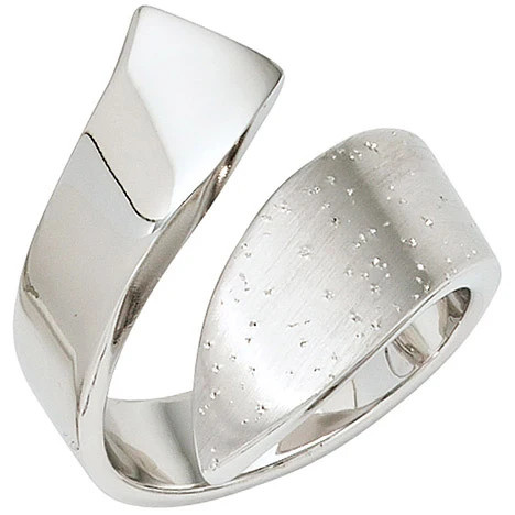 Colfem Ring Damen, 925 Silber, mattiert, offen, Ringgröße 52 - Bild 1