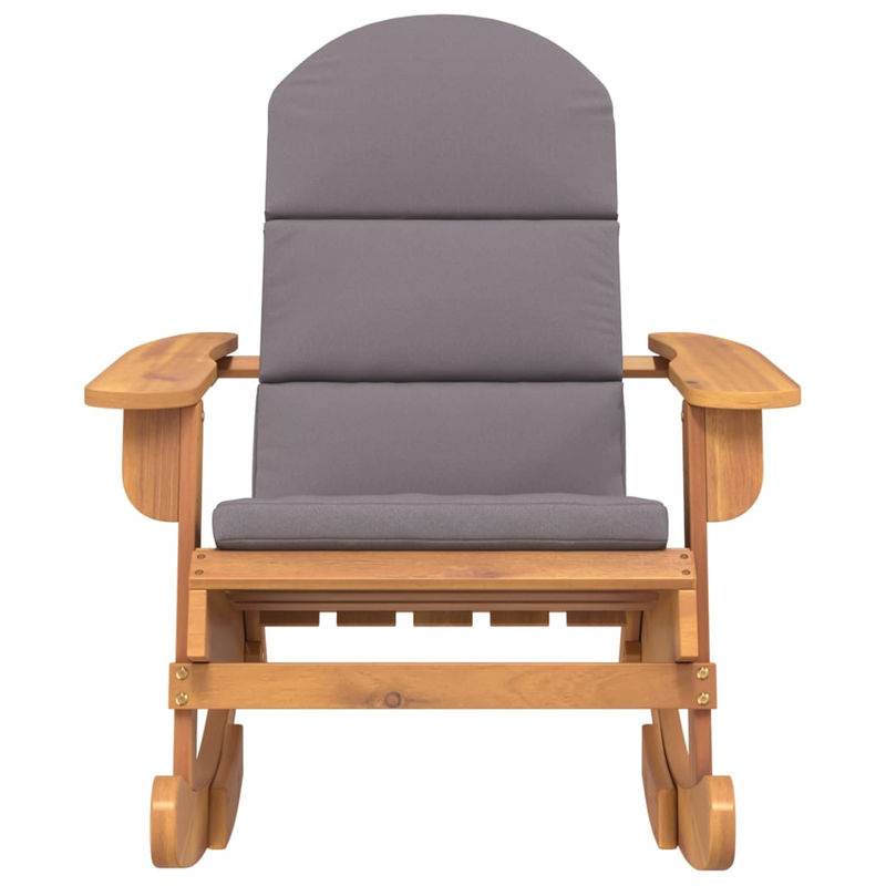 Vidaxl Adirondack Schaukelstuhl aus massivem Akazienholz mit Kissen in Braun - Bild 5