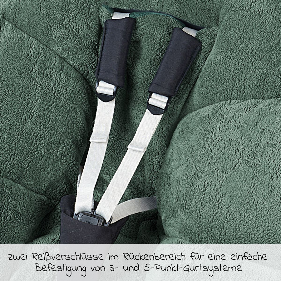 Odenwälder Fleece-Fußsack Gino-cs für Kinderwagen, Sportwagen und Buggy in Cosy Green - Bild 5