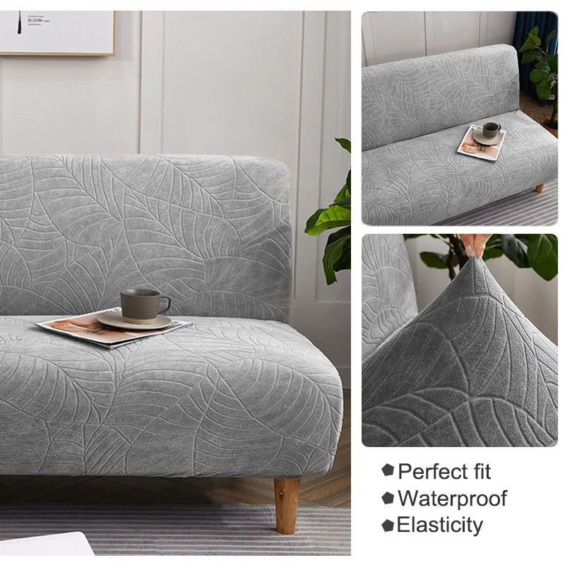 Lellen Jacquard Sofa-Bettbezug in Blau, elastischer Stretch-Sofabezug aus Polyester für Wohnzimmer und Hotel, Größe 155-185 cm - Bild 3