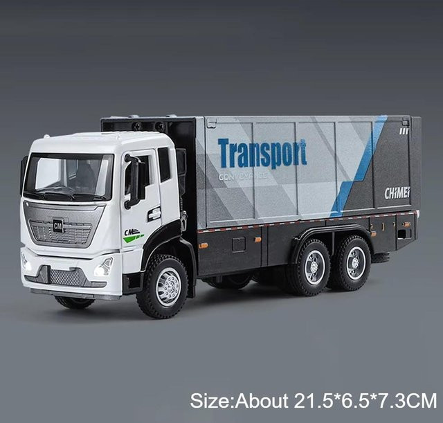 Linyi toy car Doppelschichtiger Transportwagen Container LKW Modell, 1:32, mit Licht und Sound, ab 14 Jahren - Bild 1