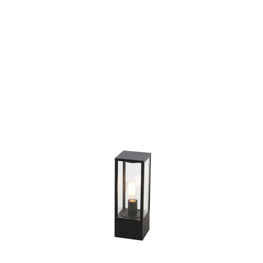QAZQA Charlois Industrielle Außenleuchte in Schwarz aus Aluminium und Glas, IP44, E27, Höhe: 40 cm - Bild 2