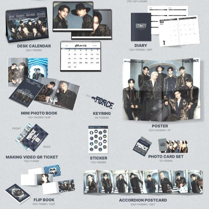 Stray Kids Japan Season's Greetings 2026 FORCE mit JYP Limited Karte, Multicolor - Bild 2