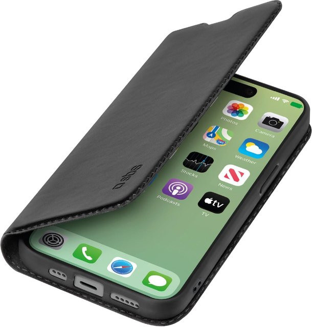 SBS Bookcase Wallet Lite-Hülle für iPhone 15 Pro Max Schwarz - Bild 1
