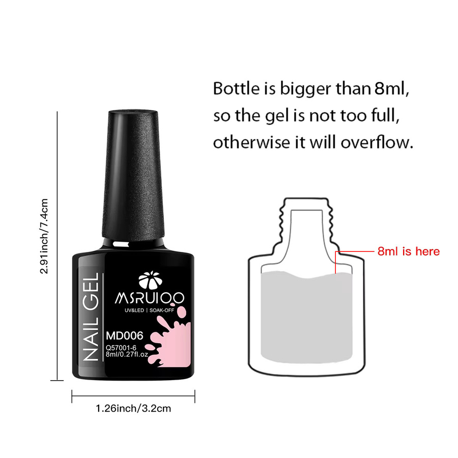 MSRUIOO Nagellack Gel, 8er Set, Glänzend, HEMA-frei - Bild 3