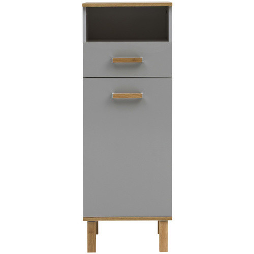 Schildmeyer Highboard Padua Landhaus Stil in Grau Eiche B/T/H: 40,4 x 35,0 x 114,5 cm - Bild 2