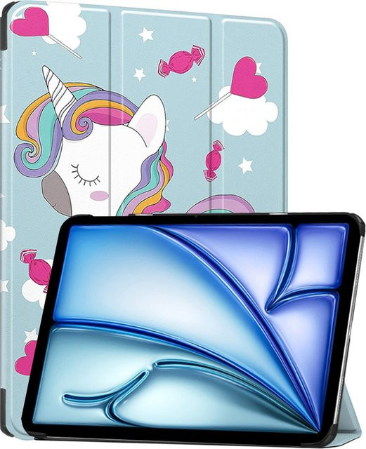 Techsuit FoldPro Unicorn Hülle für Apple iPad Air 13 (2024, 2025, 2026), Mehrfarbig - Bild 1