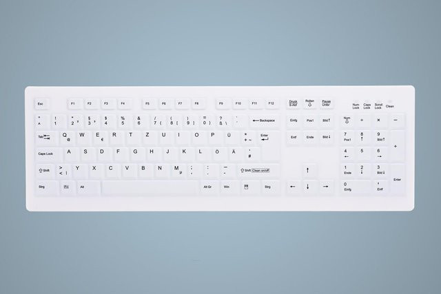 Active Key AK-C8100FA-UVS-W/GE USB Membran-Tastatur QWERTY UK Englisch in Weiß - Bild 1