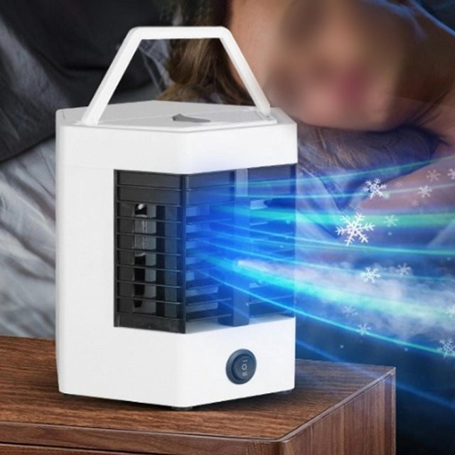 Tragbare Klimaanlage von Hobbies mall als Kühlwasser-Lüfter für den Schreibtisch in Weiß - Bild 1