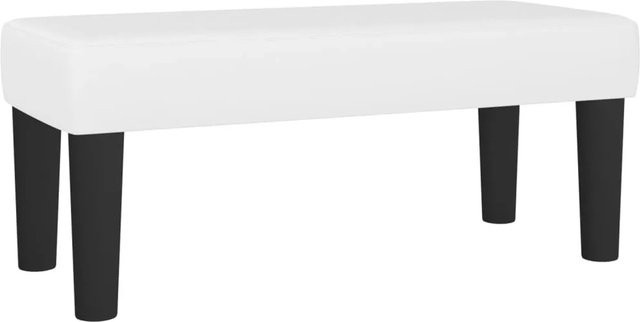 vidaXL Sitzbank in Weiß aus Kunstleder für Wohnzimmer und Schlafzimmer, B/T/H: 70 x 30 x 30 cm - Bild 1