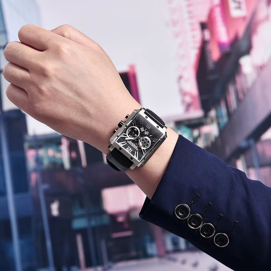 PAGANI DESIGN Chronograph, Automatik, Edelstahl, Schwarz, Herren - Bild 2