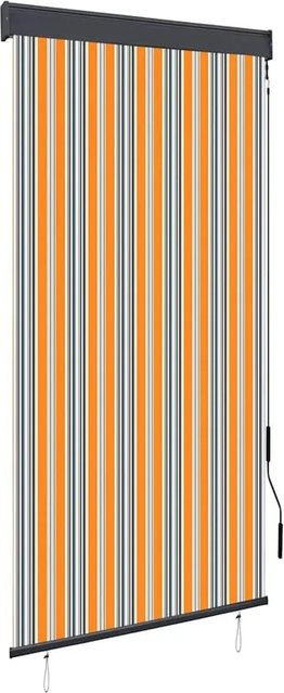 vidaXL Außenrollo aus Polyester und Stahl in Gelb und Blau, B: 100 cm, H: 250 cm - Bild 1