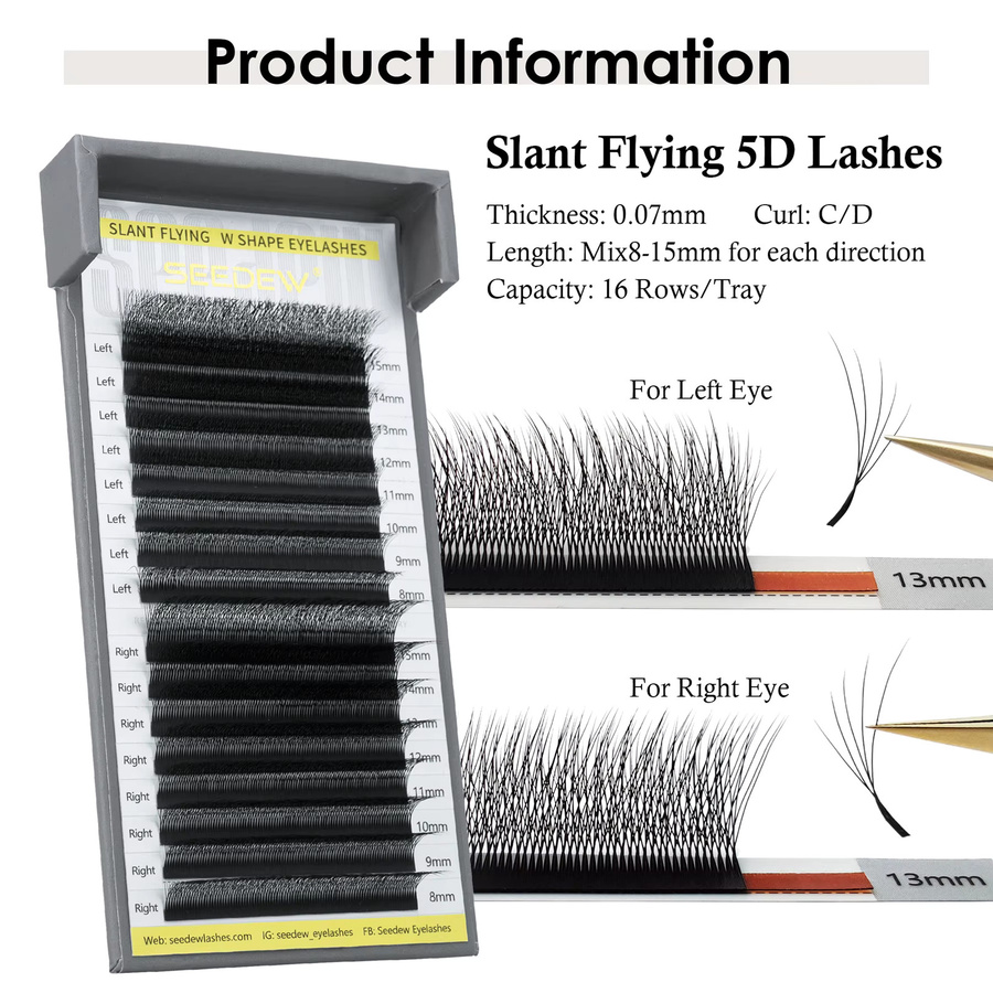 SEEDEW Fox 5D W-förmige Wimpernverlängerung Cat Eye Volume - Bild 3
