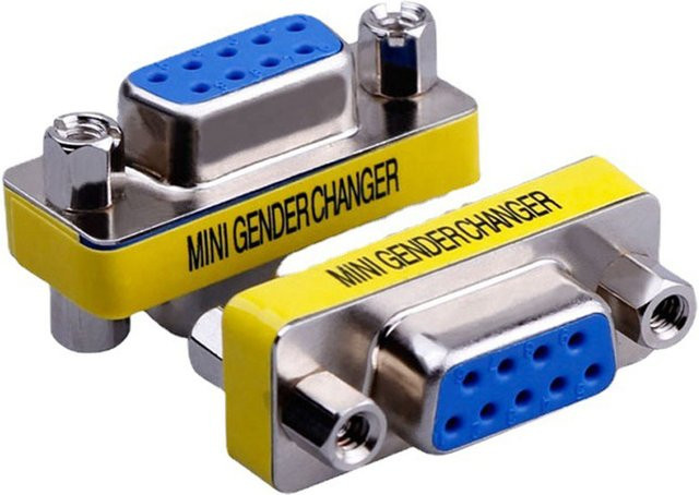 DB9 MINI Gender-Changer-Adapter RS232 Com D-Sub zu Männlich/Weiblich VGA-Steckverbinder 9-polig von BSN - Bild 1