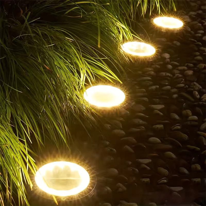 ESMARTER Solar LED Outdoor Bodenleuchte IP68 in Silber für Garten und Pfad mit warmweißem Licht - Bild 5