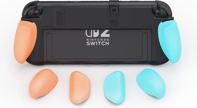 Skull & Co. Neogrip Savage Raven für Nintendo Switch in Rot mit austauschbarem ergonomischem Griff und Schutzhülle - Bild 1