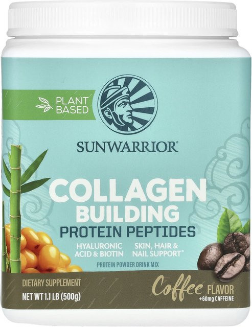 Sunwarrior Kollagenaufbau und Proteinpeptide, Kaffee, 500 g - Bild 1