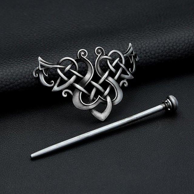 Rui Di Haarspange, Wikinger Keltischer Knoten, Legierung, Unisex - Bild 1