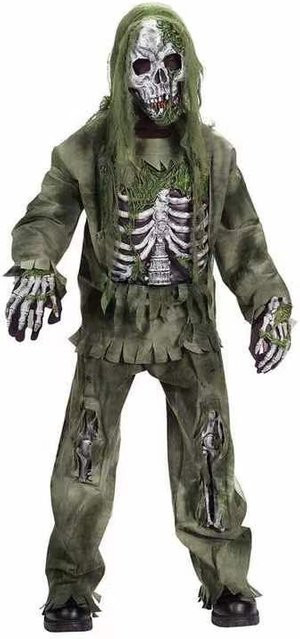 Fanfyuege Zombie Kostüm, Skelett Lebender Toter, 150cm - Bild 1