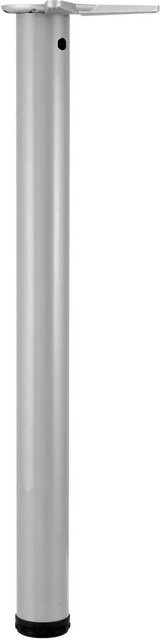 vasalat Set Camar Tischbein höhenverstellbar aus Stahl in Silber Ø 60 mm, Höhe: 470-500 mm - Bild 1