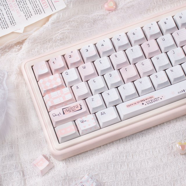 Venit Keys URE Pink Notebook Tastenkappen aus PBT im Cherry Profile für MX mechanische Tastaturen - Bild 1