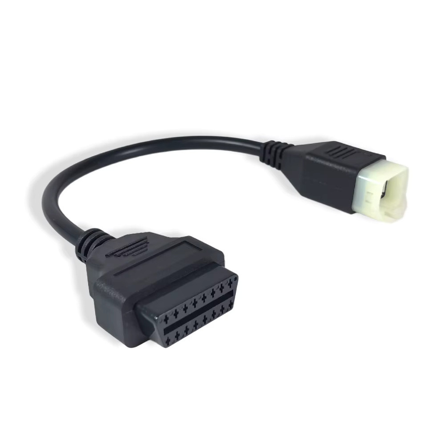 OBDIIVCI 6-poliges OBD Diagnose Kabel Verlängerungsadapter für Kawasaki in Schwarz - Bild 2