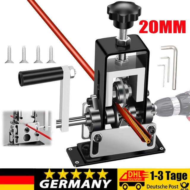 Manuelle Abisoliermaschine für Schrottdrähte in Silber, tragbarer Handkurbel-Abisolierer für Kupferdraht-Recycling, B/T/H: 21,5 x 12,0 x 4,0 cm - Bild 1