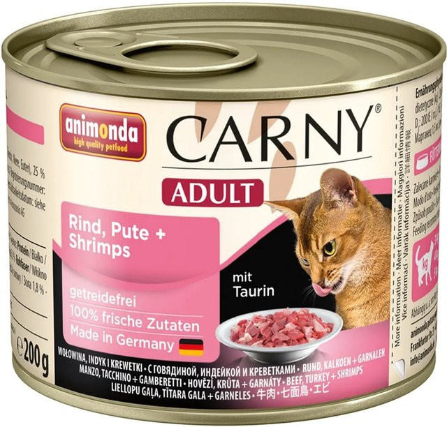 Carny Katzen-Nassfutter Adult Rind Pute Shrimps 200 g - Bild 1