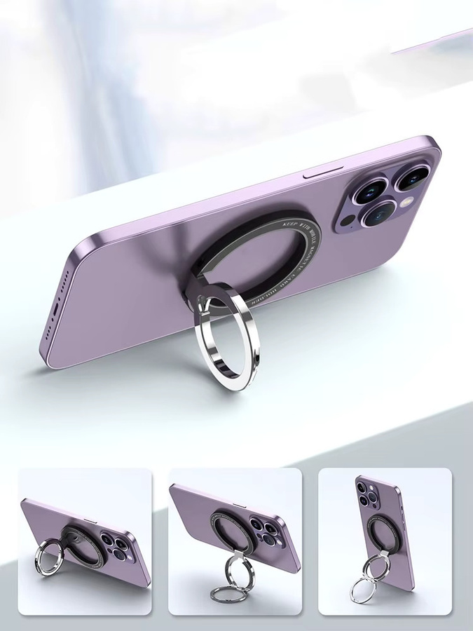 Drehbarer magnetischer Telefonständer mit Wandaufkleber in Lila, 1 Stück - Bild 5