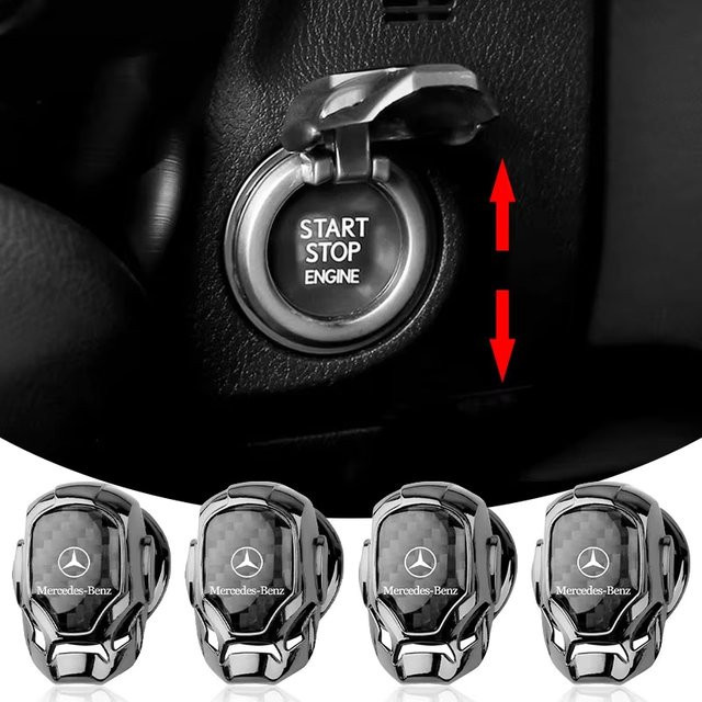 Zündschalter Schutz Abdeckung für Mercedes Benz C400 C450 C160 C180 C200 C220 C250 C300 Auto Motor Start Stopp Knopf Aufkleber - Bild 1