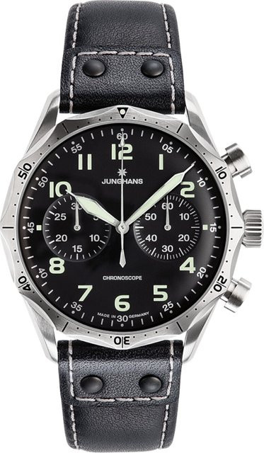 Junghans Chronograph, Automatik, Edelstahl, 43 mm, Herren - Bild 1