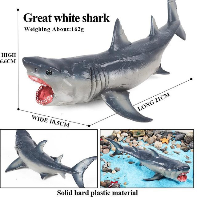Oenux Meeresleben Actionfiguren Megalodon Beluga Hai Orca Pottwal Blauwal ab 3-6 Jahre - Bild 1