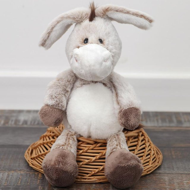 Yiran toy Weiche Plüsch-Esel, Stofftier, 32cm, ab 3 Jahre - Bild 1