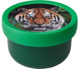 Mepal Campus Fruchtbox mit Gabel, Wild Tiger, Grün, 300 ml, auslaufsicher und mikrowellengeeignet - Bild 1