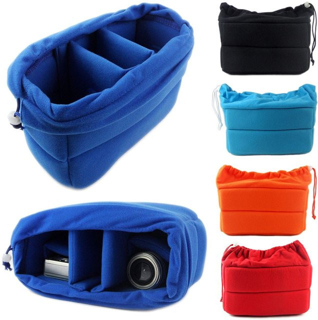 Tragbare Kamera-Einsatztasche mit Trennwänden und Polsterung in Blau, stoßfeste Objektivhülle für dein Fotografie-Zubehör - Bild 1